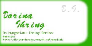 dorina ihring business card